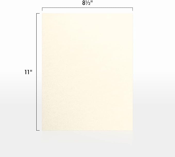 LUXPaper 8.5" x 11" Cardstock | Letter Size | Champagne Metallic | 105lb. Cover (192lb. Text) | 50 Qty.