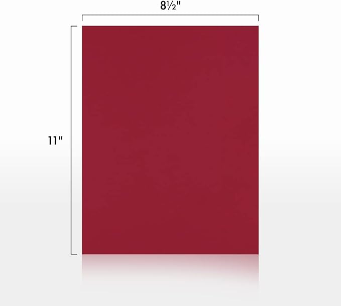 LUXPaper 8.5" x 11" Cardstock | Letter Size | Garnet Red | 100lb. Cover (183lb. Text) | 50 Qty
