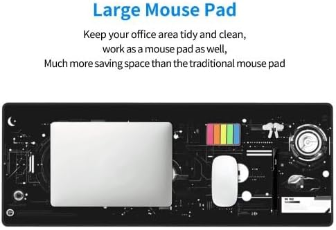 Mechanical Mouse Pad 31.5 X 11.8 Inch Big Desk Rubber Base Stitched Edges Keyboard Pad XXL Mouse Mat for Home Game and Office