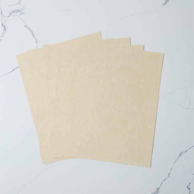 LUXPaper 8.5" x 11" Paper | Letter Size | Cream Parchment | 60lb. Text | 50 Qty