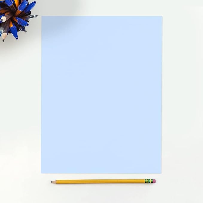 LUXPaper 8.5" x 11" Cardstock | Letter Size | Baby Blue | 100lb. Cover (183lb. Text) | 50 Qty