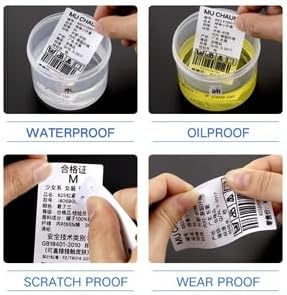 NeedIt B1 B21 B3S Label Maker Tape Adapted Labels Sticker 1.96"x 1.18" (50x30mm) Standard Laminated Office Container Labeling Tape Replacement for Niimbot B21 B1 B3S Label Maker (3 Rolls, White)