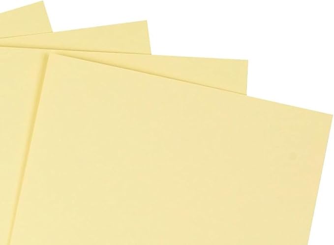Staples 490884 Cover Stock Paper 67 lbs 8.5-Inch x 11-Inch Canary 250/Pack (82993)