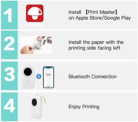 Phomemo D30 Labels,Transparent Circle 1/2" X 1" (14mm X 28mm),Adhesive Label Paper, 220 Labels/Roll,3 Roll, Compatible with Phomemo D30 Portable Bluetooth Label Maker