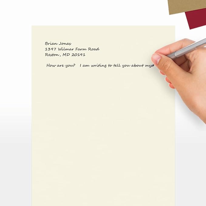 LUXPaper 8.5" x 11" Classic Crest Paper | Letter Size | Natural White | 24lb. Text | 250 Qty