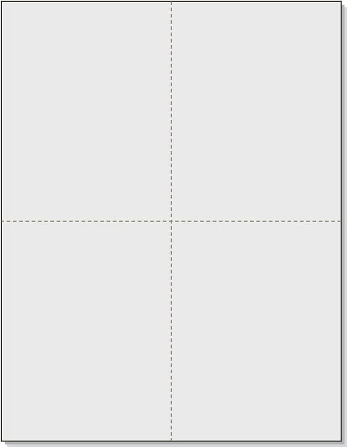 NextDayLabels - 8-1/2" x 11" Laser/Inkjet Postcards 4 Per Page, (4-1/4" x 5-1/2" Each Card | Gray, 200 Cards)