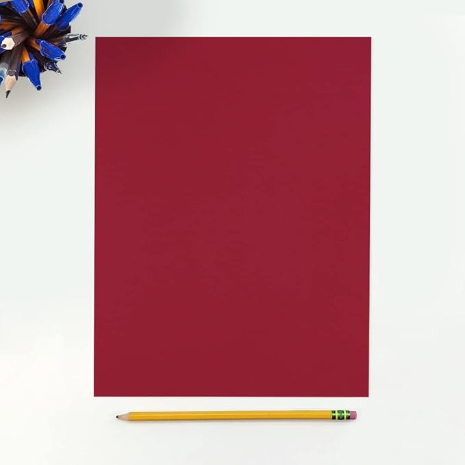 LUXPaper 8.5" x 11" Cardstock | Letter Size | Garnet Red | 100lb. Cover (183lb. Text) | 50 Qty