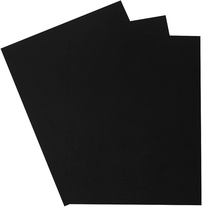 LUXPaper 8.5" x 11" Cardstock | Letter Size | Black Linen | 100lb. Cover (183lb. Text) | 50 Qty
