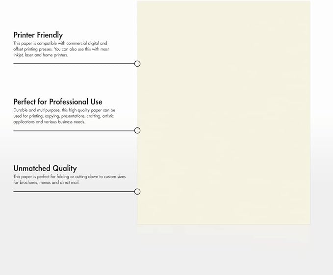 LUXPaper 8.5" x 11" Classic Crest Paper | Letter Size | Natural White | 24lb. Text | 250 Qty