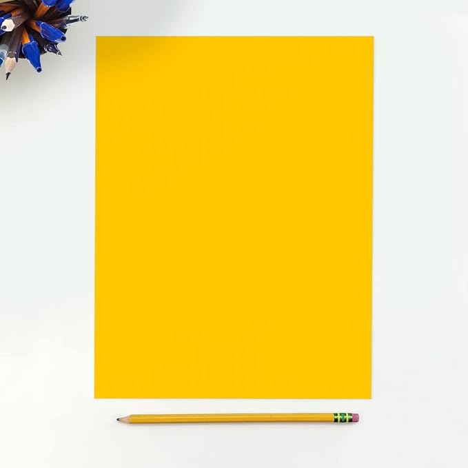 LUXPaper 8.5" x 11" Cardstock | Letter Size | Sunflower Yellow | 100lb. Cover (183lb. Text) | 50 Qty