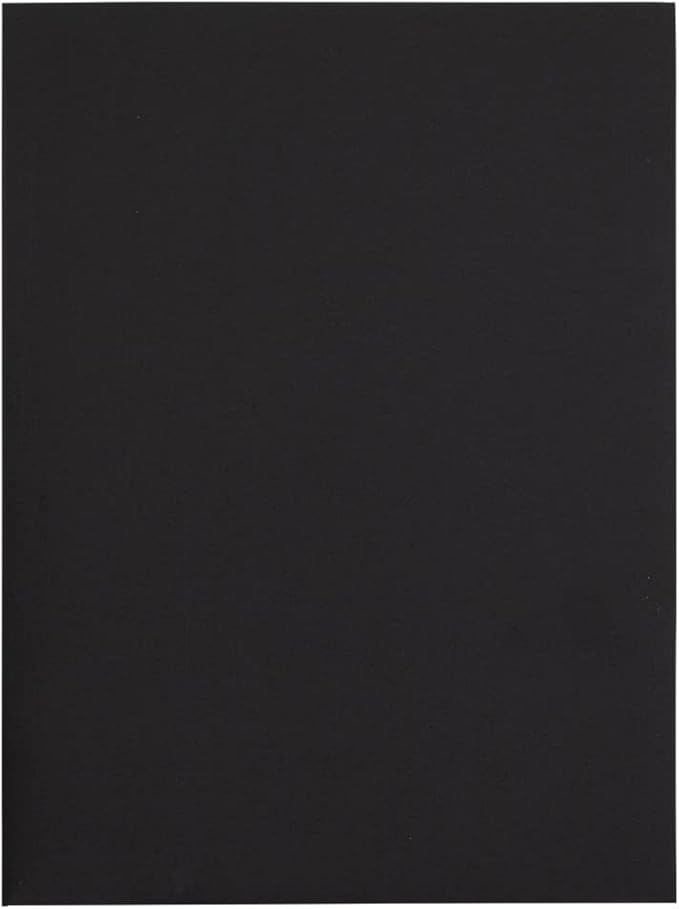 JAM PAPER Two Pocket Textured Linen Presentation Folders - Letter Size Business Folder - Black - Bulk 100/Box