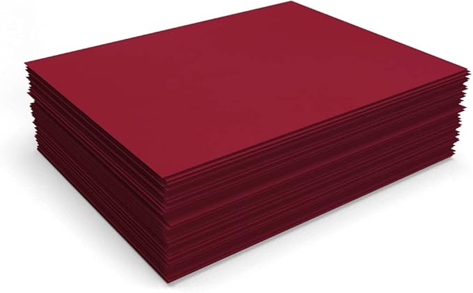 LUXPaper 8.5" x 11" Cardstock | Letter Size | Garnet Red | 100lb. Cover (183lb. Text) | 50 Qty