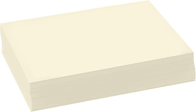 Cream (Natural) Half Letter Size Paper – Great for Business Documents, Letters, Arts, Prints and Crafts, Copy, Printing, Writing | 8.5” x 5.5” | 24lb Bond Paper | 250 Sheets
