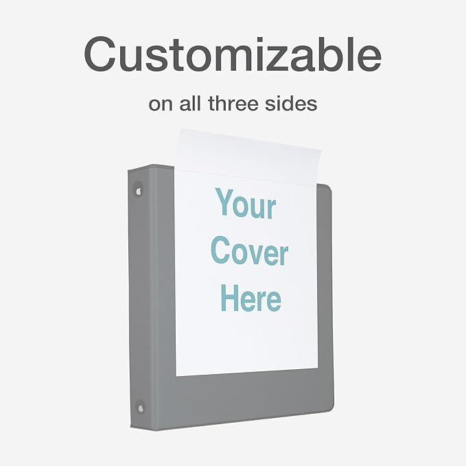 Cardinal 3 Ring Binders, Binders for School and Office, Durable 2 Inch, Round Rings, Holds 475 Sheets, ClearVue Presentation View, Non-Stick, Assorted Autumn Colors, 4 Pack (1002481)