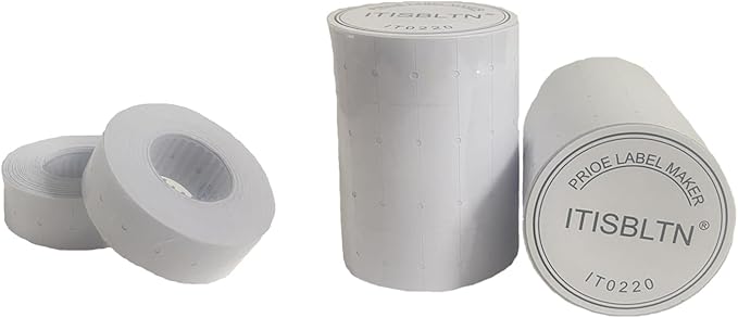 One-Line White Price Gun Labels- 8,000 White Blank Price and Date Gun Labels with Fits MX-5500 and LonXFan 1 Line Price and Date Guns
