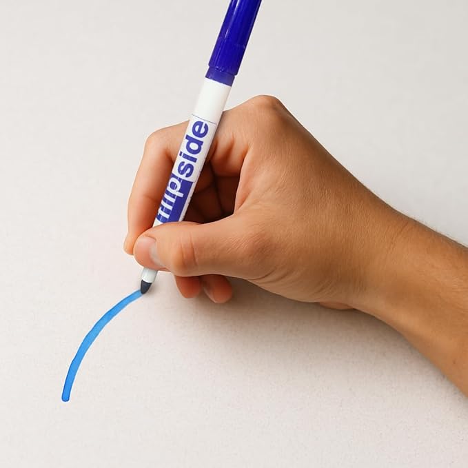 Flipside Products Mini Dry Erase Answer Paddles with Assorted Color Dry Erase Marker and Erasers, Auction, Handheld Whiteboard, Handle Response Board, 36 Pieces, Pack of 12