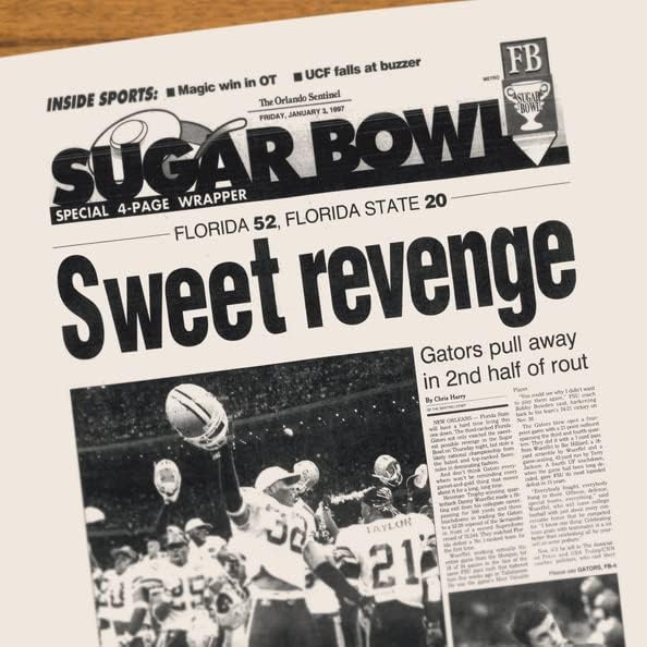 Signature gifts Personalized College Football Newspaper History Book, A3 Large Deluxe Hardcover - College Football Fan, Alumni, Students Keepsake Gift