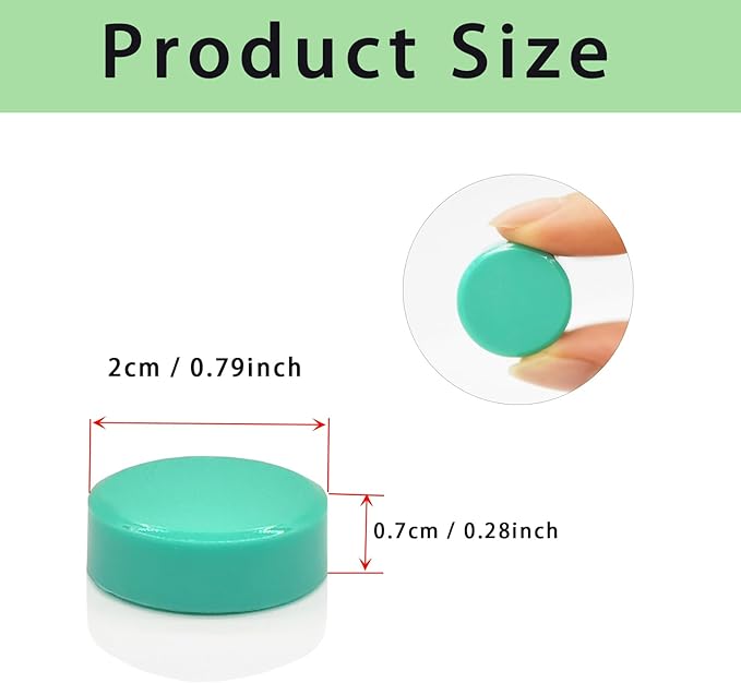 Green Fridge Magnets, 40PCS Strong Refrigerator Magnets, Small Round Magnets for Whiteboard, Heavy Duty Mini Magnet for Fridge, Kitchen, Office, Locker, School, Cute Magnet Decor Accessories