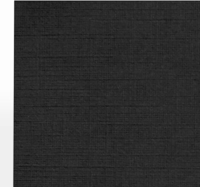 LUXPaper 8.5" x 11" Cardstock | Letter Size | Black Linen | 100lb. Cover (183lb. Text) | 50 Qty