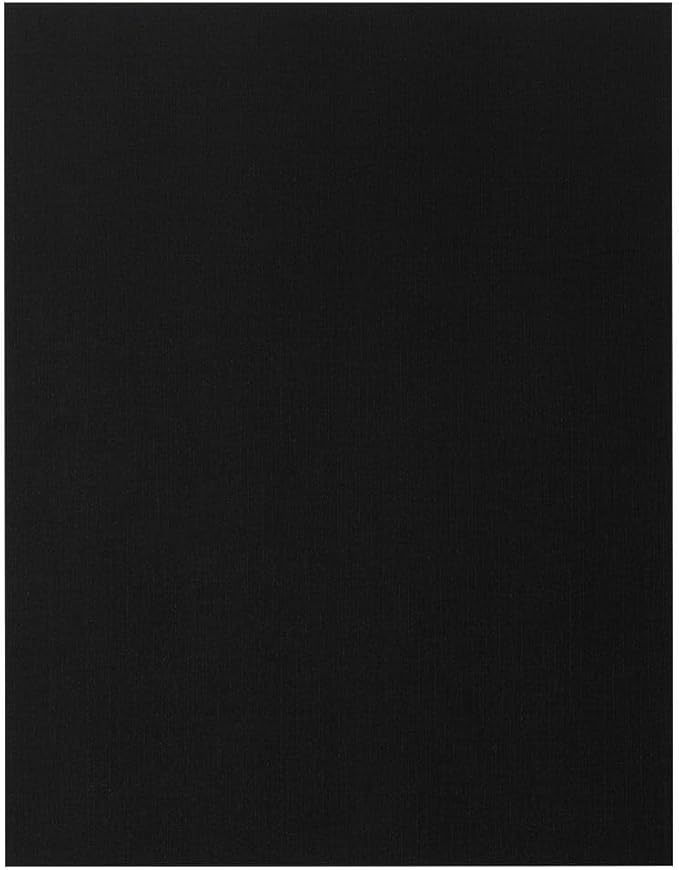 LUXPaper 8.5" x 11" Cardstock | Letter Size | Black Linen | 100lb. Cover (183lb. Text) | 50 Qty