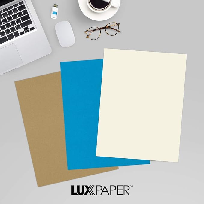 LUXPaper 8.5" x 11" Classic Crest Paper | Letter Size | Natural White | 24lb. Text | 250 Qty