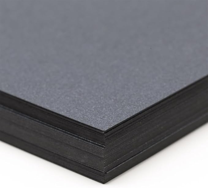 30 Sheets Black Cardstock, 8.5 x 11 Card Stock, 92lb/250gsm Thick Cover Stock, Heavyweight Printer Paper for Invitations, Scrapbooking, Crafting, DIY Projects, Decoration and Drawing