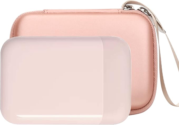 khanka Hard Travel Case Compatible with Liene 2x3” Photo Printer- Mini Instant Portable Photo Printer,Case Only (Pink)