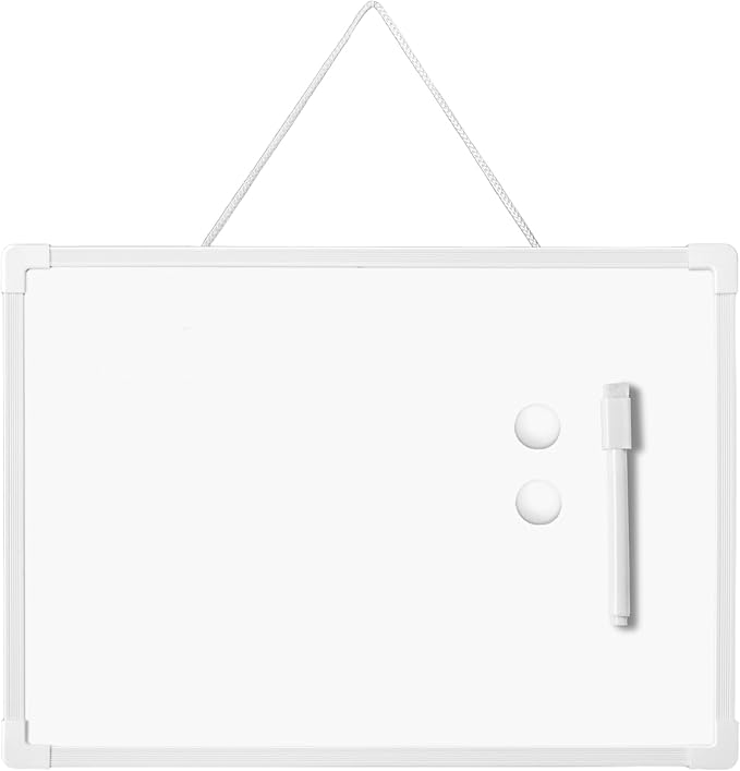 Double Sided White Board Dry Erase 11" x 14", White Boards for Walls, Mini Hanging Whiteboard for Home School Office