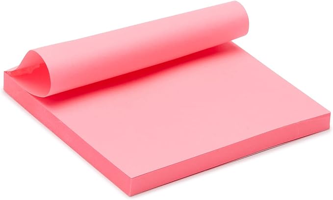 Amazon Basics Square Sticky Notes, Office Supplies for Desk, 3-x-3-inch, 24-Pack, Assorted Colors