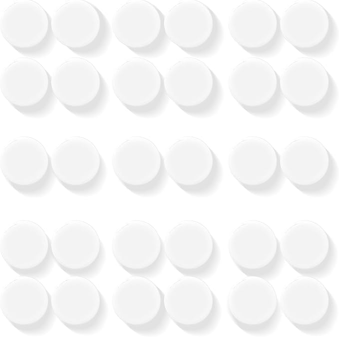 Fridge Magnets, 30 Pack Strong Small Heavy Duty Magnets, Decorative Mini Cute Round Refrigerator Magnets for Whiteboard, Crafts, Fridge, Locker, Classroom, Office,Kitchen (White)