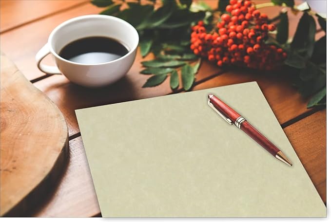 150 Natural Colored Parchment 65lb Cover Paper Sheets -9X12 Inches Frame and Sketch Pad Size - Printable Old Parchment Antique Look for Calligraphy, Scrolls, Invitations, Certificates
