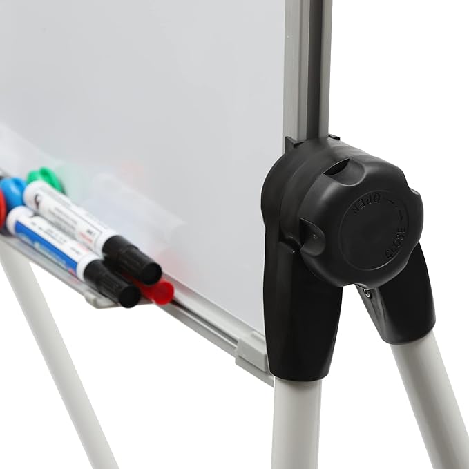 Rolling WhiteBoard with Stand, Double Sided Magnetic Dry Erase Boards Height Adjustable, Portable Standing White Board for Home School Office Classroom Restaurant(36"×24")