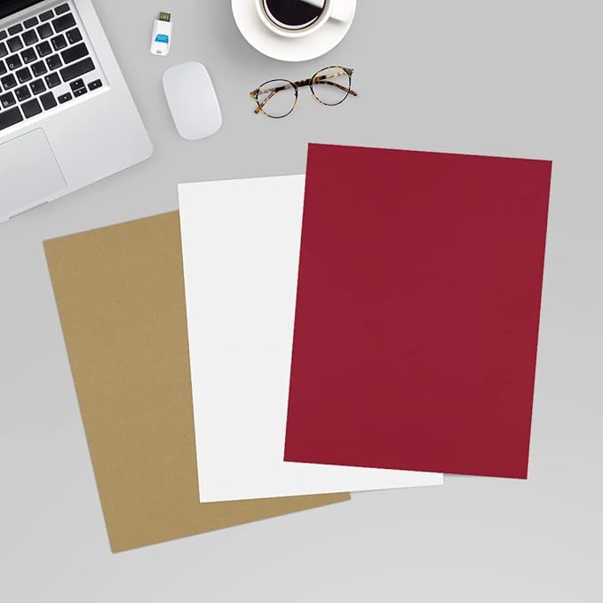 LUXPaper 8.5" x 11" Cardstock | Letter Size | Garnet Red | 100lb. Cover (183lb. Text) | 50 Qty