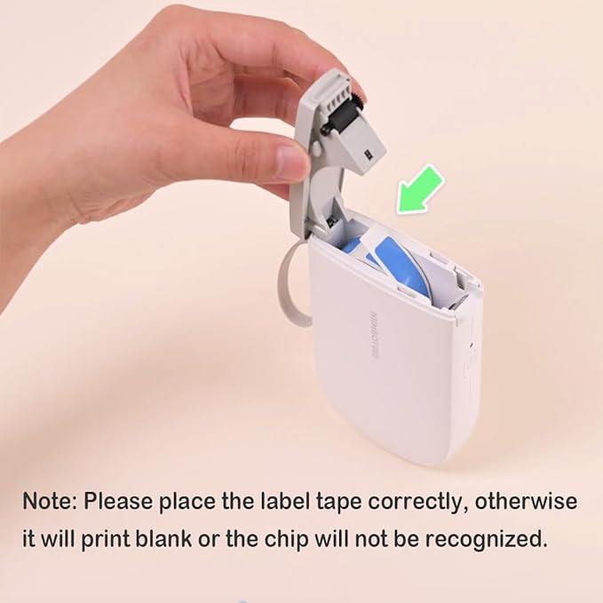 NIIMBOT Label Tape of Model D11/D110/D101 Printer, (2 Rolls, 0.47"×1.57"/12×40mm) Waterproof and Self-Adhesive Labels, Office & Home Labeling Tape Replacement (White)