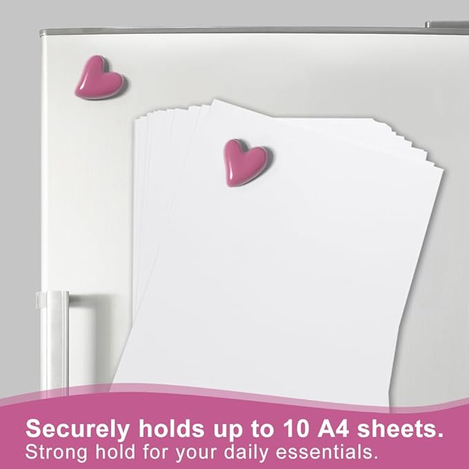 24Pcs Fridge Magnets,Cute Love Heart Decorative Magnets, Colorful Refrigerator Magnets for Whiteboard Cabinet Locker,Strong Holding Power