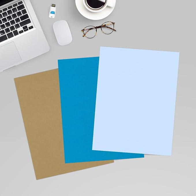 LUXPaper 8.5" x 11" Cardstock | Letter Size | Baby Blue | 100lb. Cover (183lb. Text) | 50 Qty