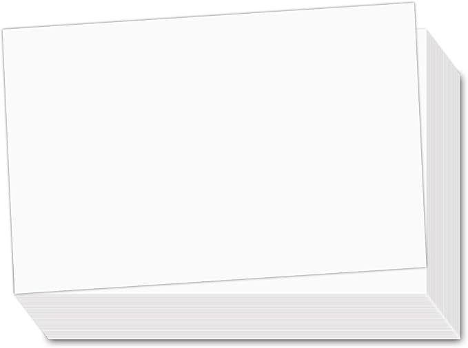 5 x 7 Blank White Card Stock, 50 Pcs - Thick Paper - 80lb Flat Card Stock Printer Paper for Crafting Your DIY Invitations, Note, Greeting, Table Cards - Writing, Stamping, Drawing, Painting