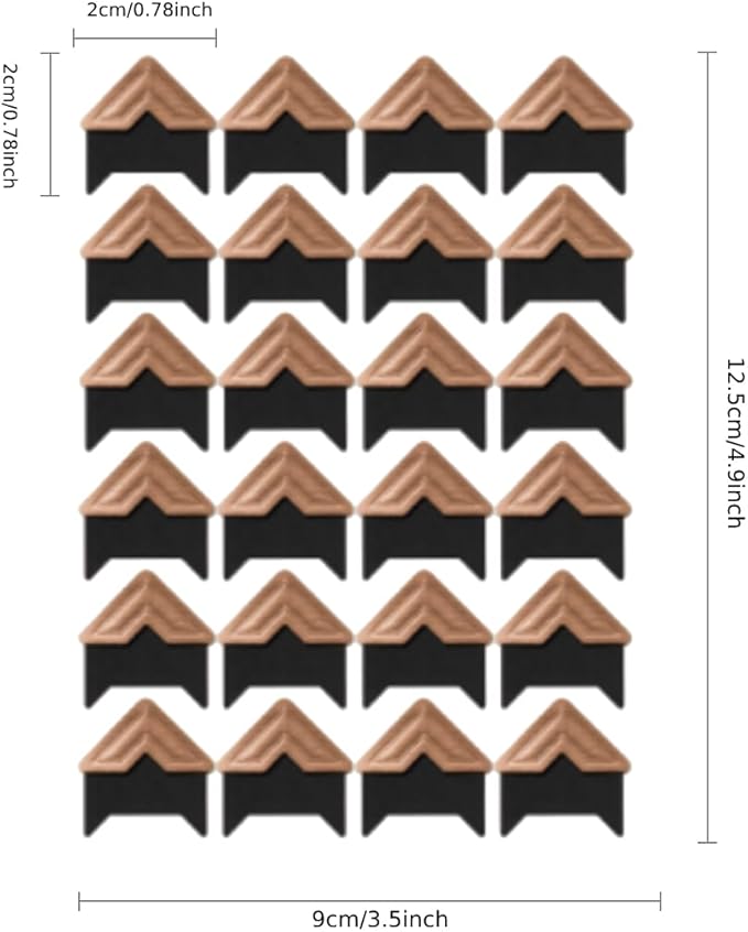 GOONAVI 15 Sheets 360 Pcs Rose-Gold Acid-Free Photo Corners Mounting Self Adhesive for DIY Photo Album Journal