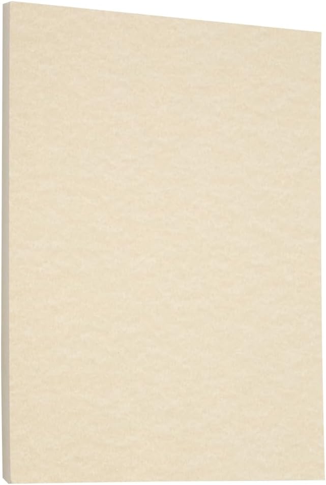 LUXPaper 8.5" x 11" Cardstock | Letter Size | Cream Parchment | 65lb. Cover (120lb. Text) | 1,000 Qty