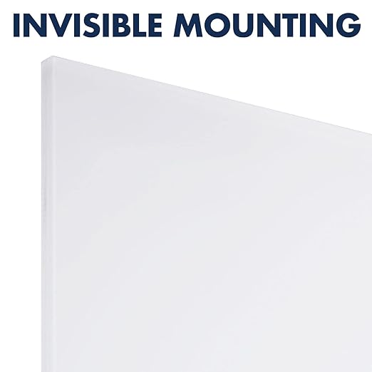 Quartet Glass Whiteboard, Magnetic Dry Erase Board, Wall Mounted Whiteboard for Office, School and Home, 48" W x 48" H, White (Q25F02IMW)
