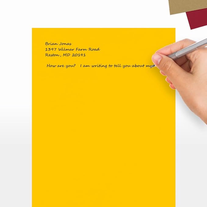 LUXPaper 8.5" x 11" Cardstock | Letter Size | Sunflower Yellow | 100lb. Cover (183lb. Text) | 50 Qty