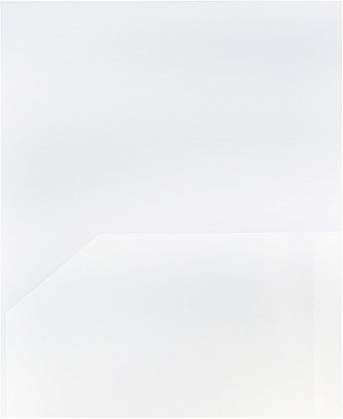 JAM PAPER Plastic 2 Pocket POP Folders - Durable School Folders - Clear - 6/Pack