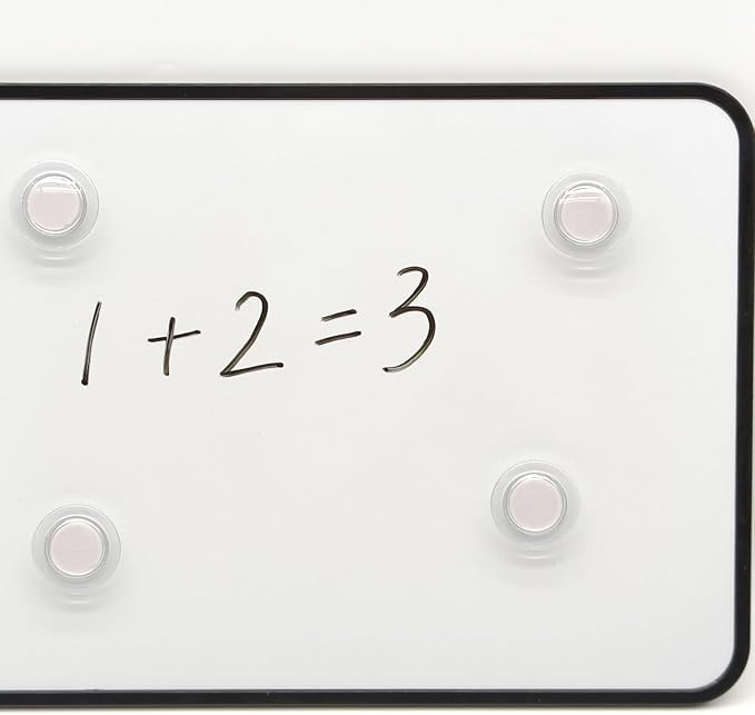 Fridge Magnets - 42 Pack Strong Refrigerator Magnets, Heavy Duty Small Magnets for Whiteboard, Locker, Crafts, Office, Classroom Use - Clear Decorative Cute Round Mini Magnet for Fridge (White)