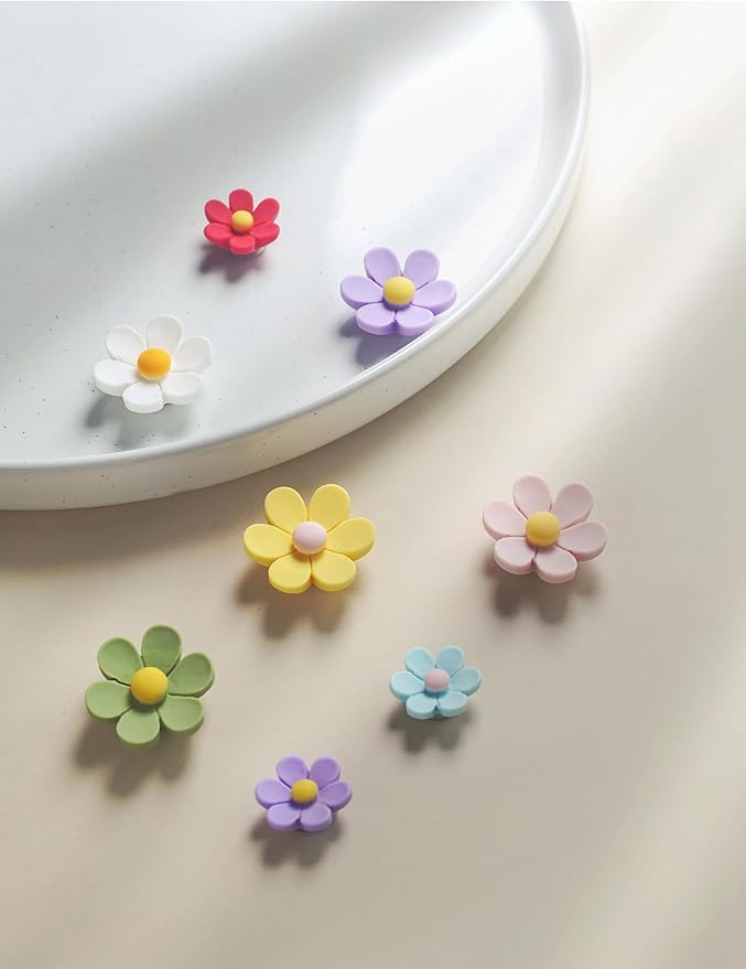 Mymazn Fridge Magnets Cute Refrigerator Magnets Colorful Decorative Magnets Funny 3D Flower Magnet for Office Kitchen Locker 14PCS (7 Small+7 Large)