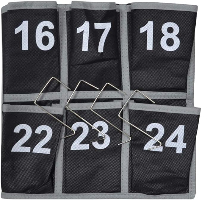 Godery Numbered Classroom Pocket Chart for Cell Phone, Hanging Wall Organizer & Pocket Chart Holder for Key, ID Cards, Pen and More (24 Pocket)