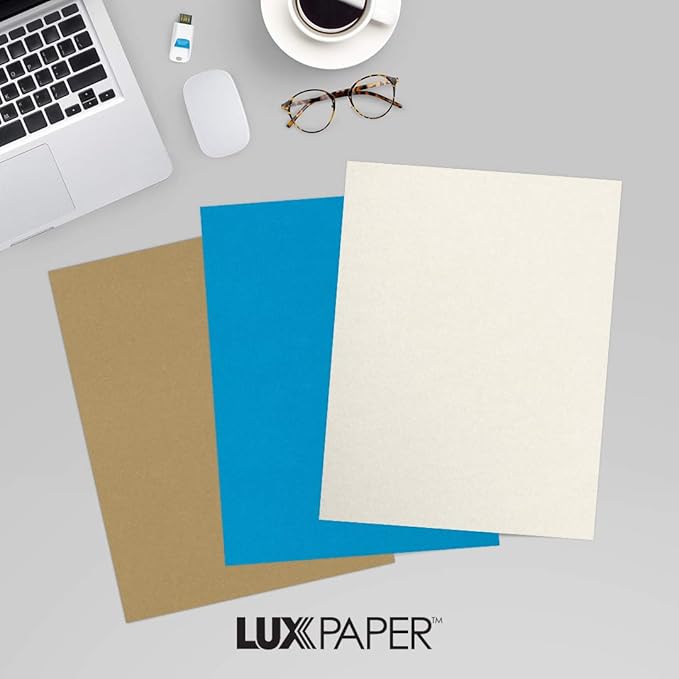 LUXPaper 8.5" x 11" Paper | Letter Size | Quartz Metallic | 80lb. Text | 50 Qty