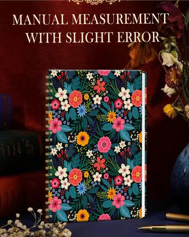 iampanda Spiral Journal Notebook,Strong Twin-Wire Binding with Premium Paper for Women,60 Sheets B5 College Ruled Notebook/Journal,Perfect for School Office Work,Colorful Bright Floral
