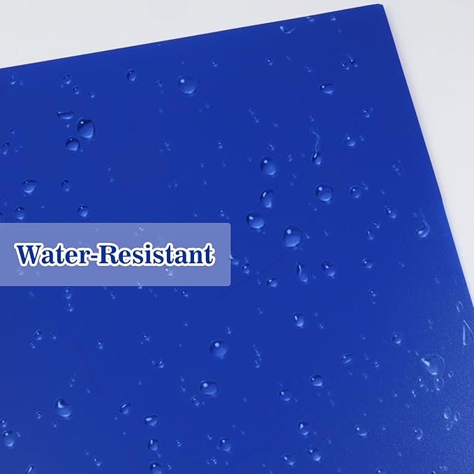 60-Pack Plastic Folders with Pockets and Prongs,2-Pocket Folders with 3 Fasteners, Poly Folders Holds 8-1/2" x 11" Paper for School/Office/Home, Blue