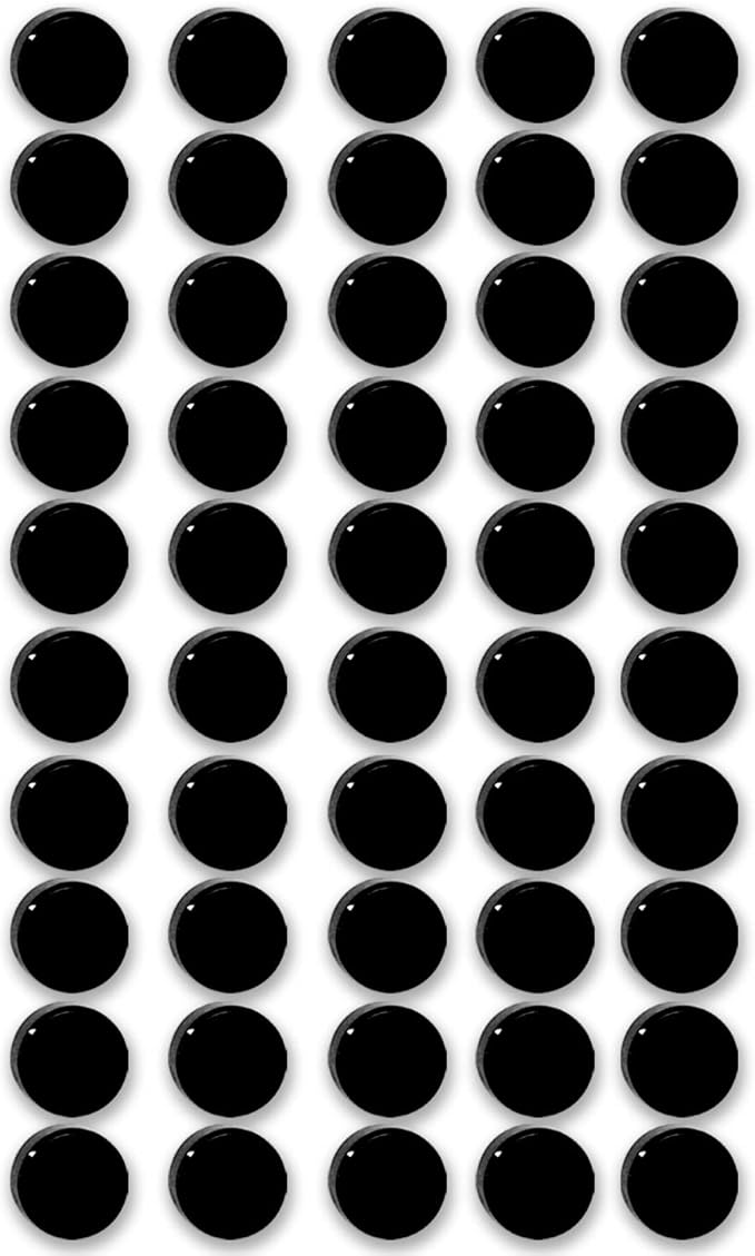 DARUITE Fridge Magnets Refrigerator Magnets, 50pcs Strong Magnets for Whiteboard Magnets, Small Magnets Heavy Duty Magnets Mini Cute Magnets for Fridge, Locker, White Board, Kitchen,Office (Black)