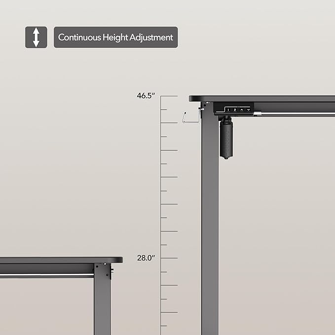 Electric Standing Desk Adjustable Height, 40x24 Inches Sit Stand up Desktop for Home Office, Ergonomic Rising Computer Table with Memory Preset, Black